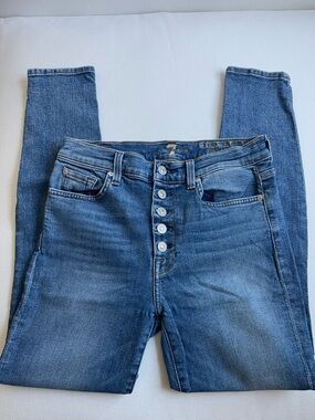 7 For All Mankind High Waist Skinny size 28 button fly